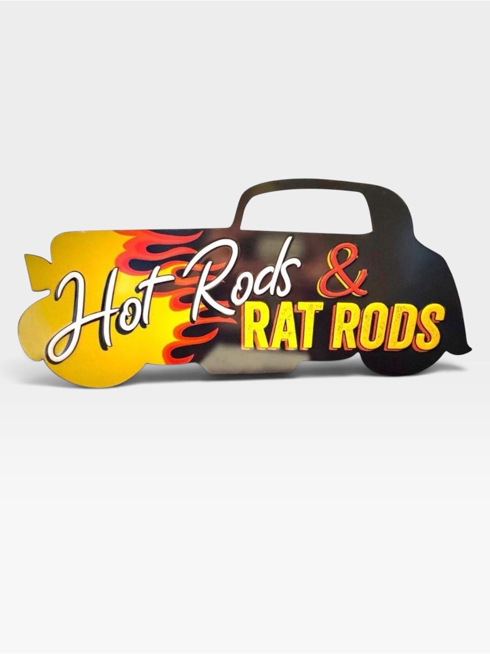 Hot Rods & Rat Rods Metal Sign Wall Decor, Vintage Style, Man Cave, Garage
